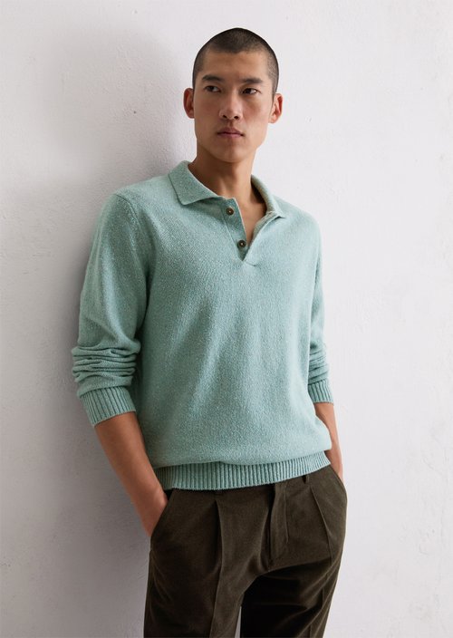 Regular polo-style sweater — Cracked Ice