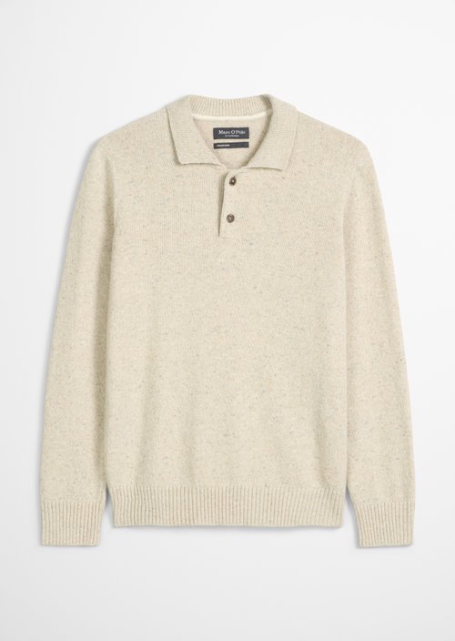 Regular polo-style sweater — Grey Silk