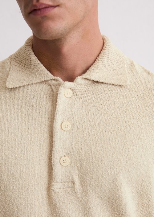 Polo sweater regular — Light Oat