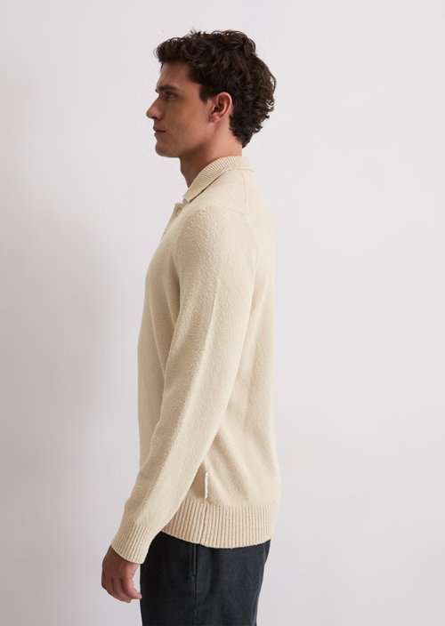 Polo sweater regular — Light Oat