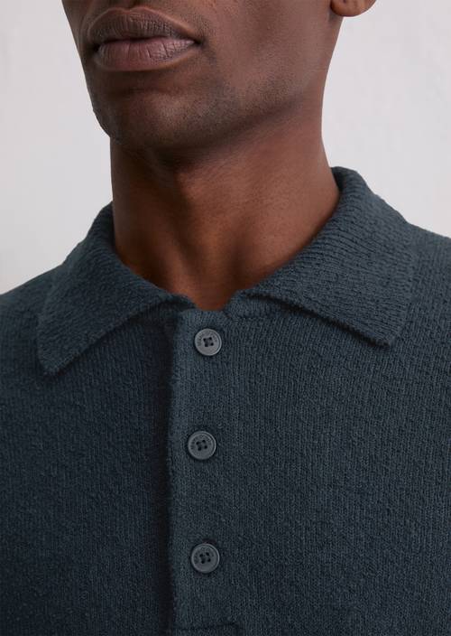 Polo-Pullover regular Dark Navy in Detailansicht