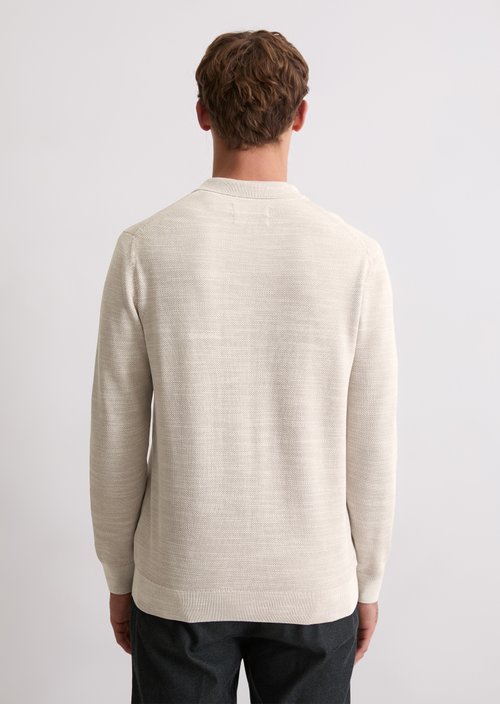 Polo sweater regular — Light Beige Melange