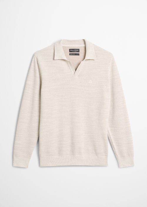 Polo sweater regular — Light Beige Melange