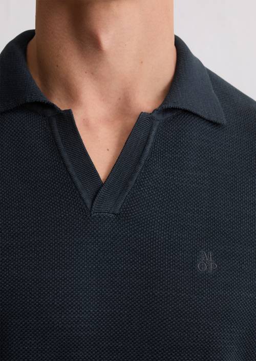 Polo-Pullover regular Dark Navy in Detailansicht