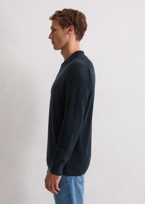Polo sweater regular — Dark Navy