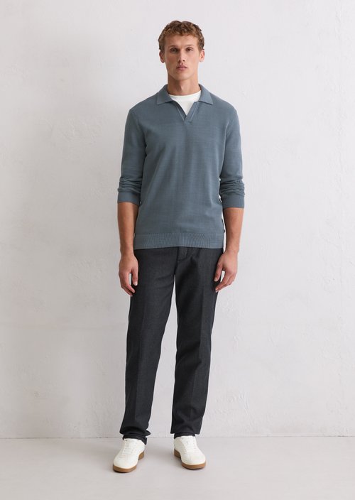 Polo sweater regular — Stormy Blue