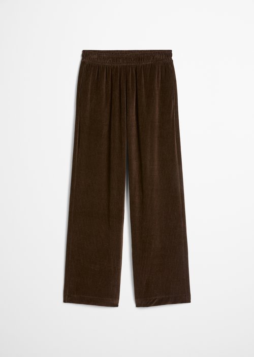 Relaxed-Fit Corded Sweatpants — Espresso Brown