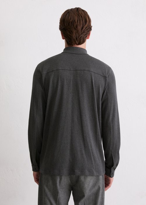 DfC jersey shirt regular — Dark Grey Melange