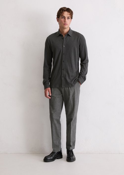 DfC jersey shirt regular — Dark Grey Melange
