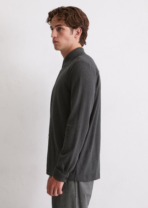 DfC jersey shirt regular — Dark Grey Melange