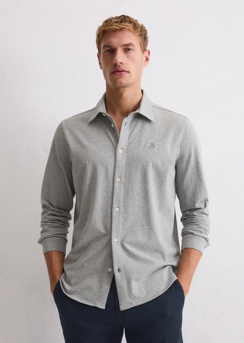 DfC jersey shirt regular — Cloudy Grey Melange