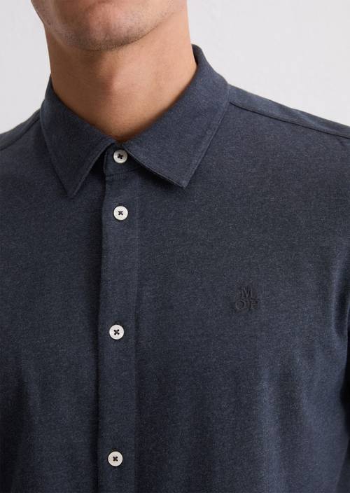 Chemise en jersey DfC regular Dark Navy en vue détaillée