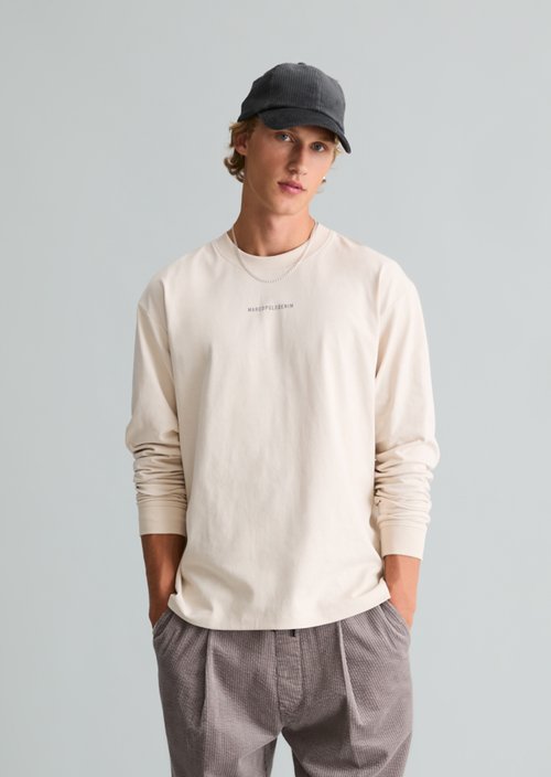 Heavyweight Relaxed-Fit Long-Sleeve Shirt — Chalky Sand