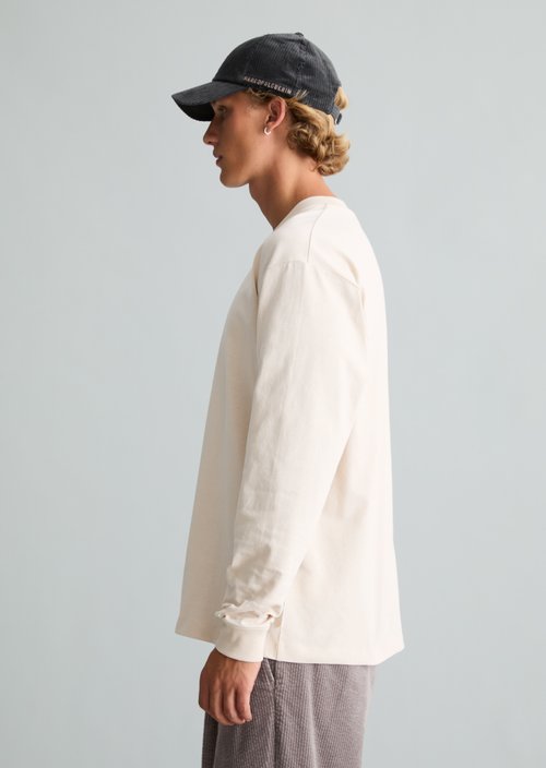 Heavyweight Relaxed-Fit Long-Sleeve Shirt — Chalky Sand