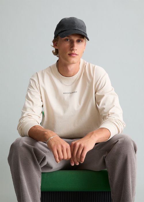 Heavyweight Relaxed-Fit Long-Sleeve Shirt — Chalky Sand