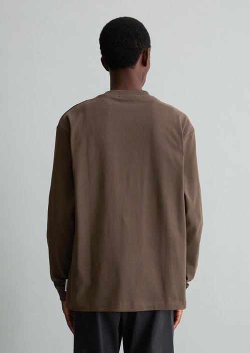 Heavyweight Relaxed-Fit Long-Sleeve Shirt — Chocolate Fudge