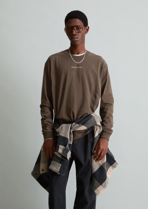 Heavyweight Relaxed-Fit Long-Sleeve Shirt — Chocolate Fudge