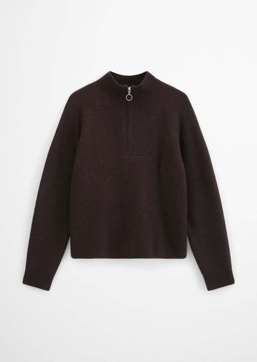 Regular-Fit Merino Turtleneck — Espresso Brown