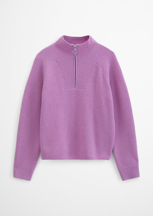Regular-Fit Merino Turtleneck — Smoky Grape