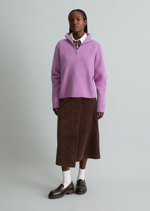 Regular-Fit Merino Turtleneck — Smoky Grape