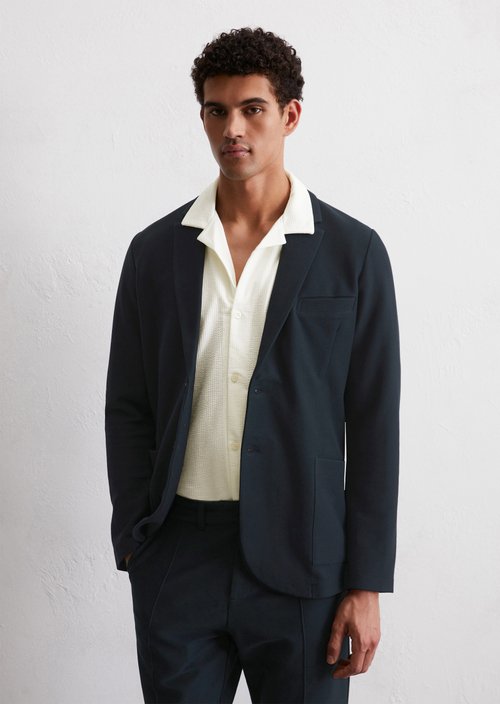 Jersey blazer shaped — Dark Navy