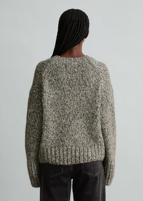 Regular-Fit Knit Sweater — Medium Beige