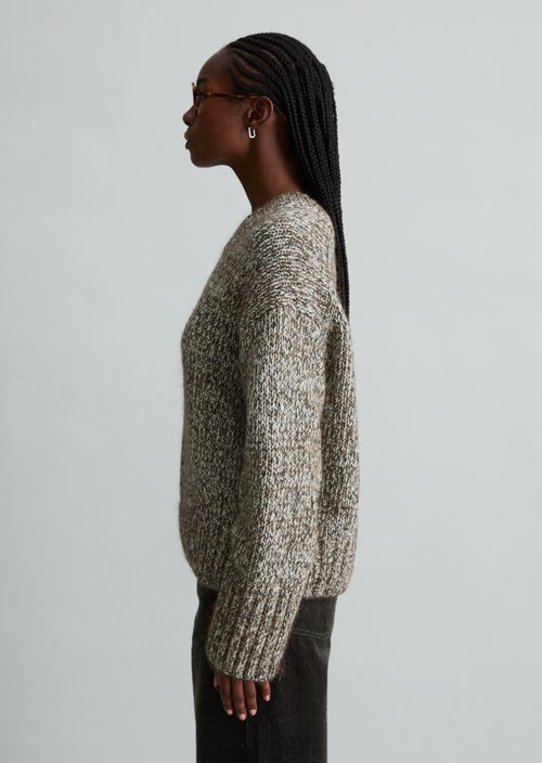 Regular-Fit Knit Sweater — Medium Beige