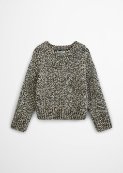 Regular-Fit Knit Sweater — Medium Beige