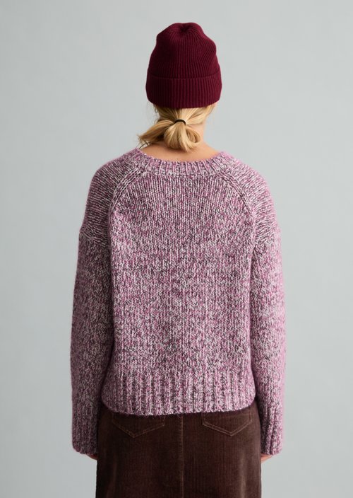 Regular-Fit Knit Sweater — Medium Pink