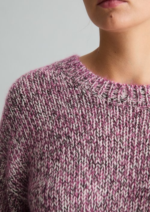 Regular-Fit Knit Sweater — Medium Pink
