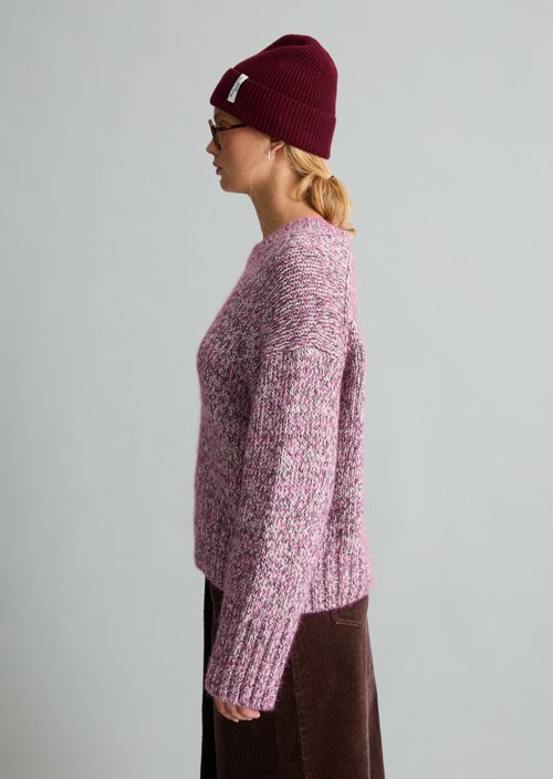 Regular-Fit Knit Sweater — Medium Pink