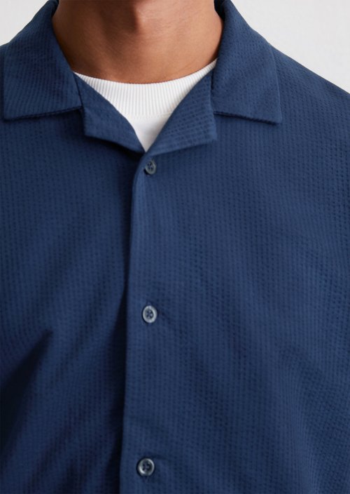 DfC seersucker jersey shirt regular — Iris Ink