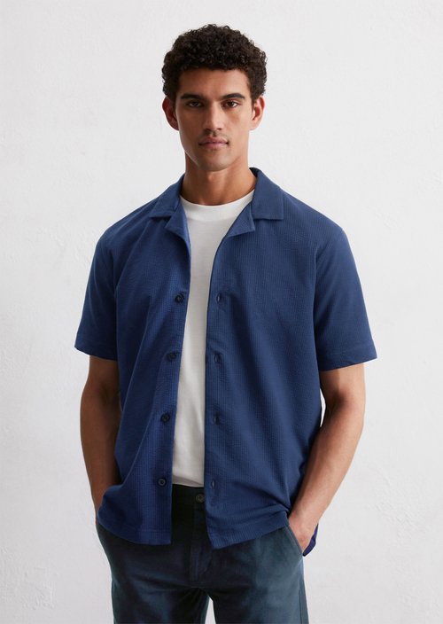 DfC seersucker jersey shirt regular — Iris Ink