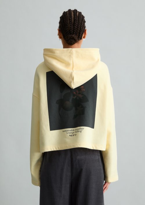 Cropped hoodie — Butter Yellow