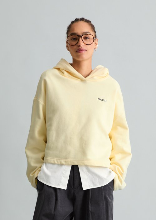 Cropped hoodie — Butter Yellow
