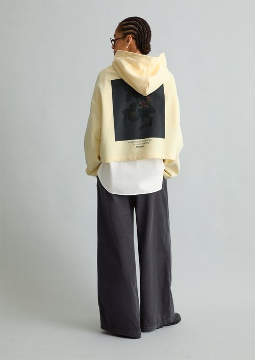 Cropped hoodie — Butter Yellow
