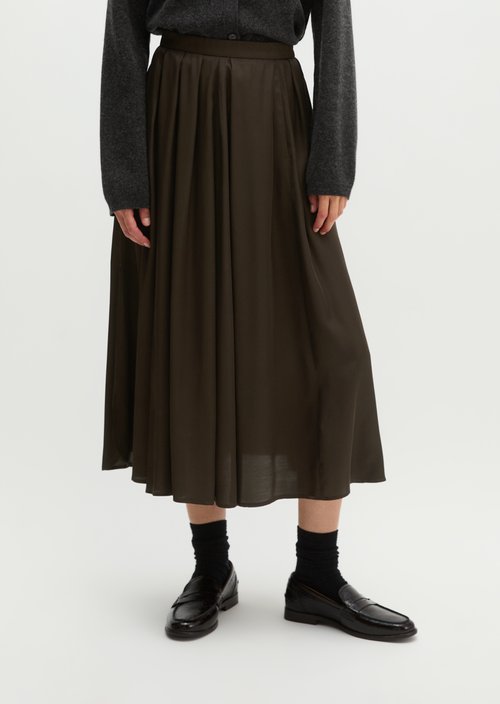 Flared Skirt — Burnt Coffee