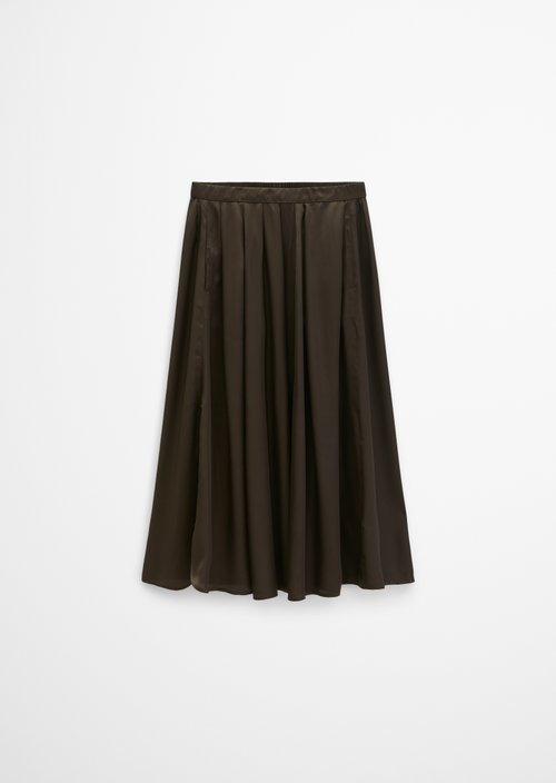 Flared Skirt — Burnt Coffee