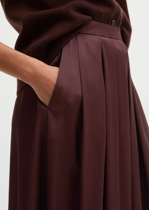 Flared Skirt — Black Cherry