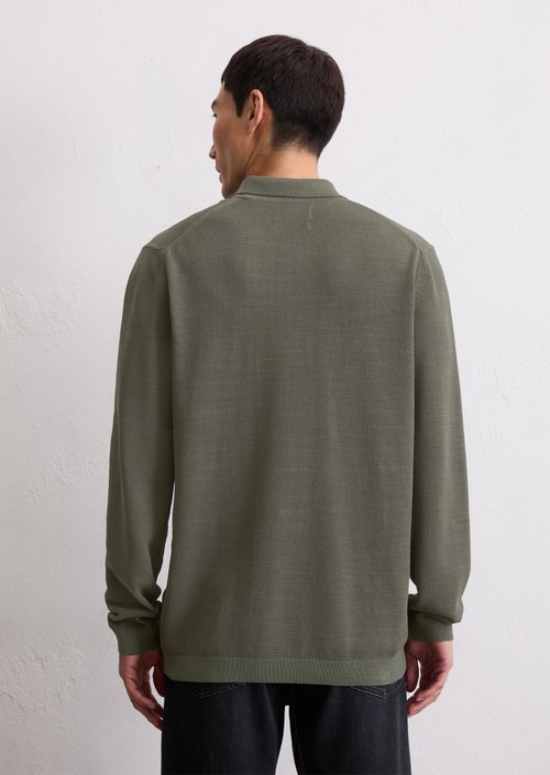 Long sleeve polo shirt piqué regular — Copley Brown