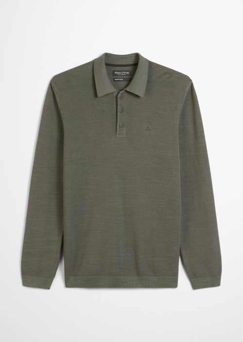 Long sleeve polo shirt piqué regular — Copley Brown