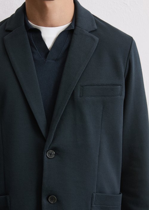 Jersey blazer shaped — Dark Navy
