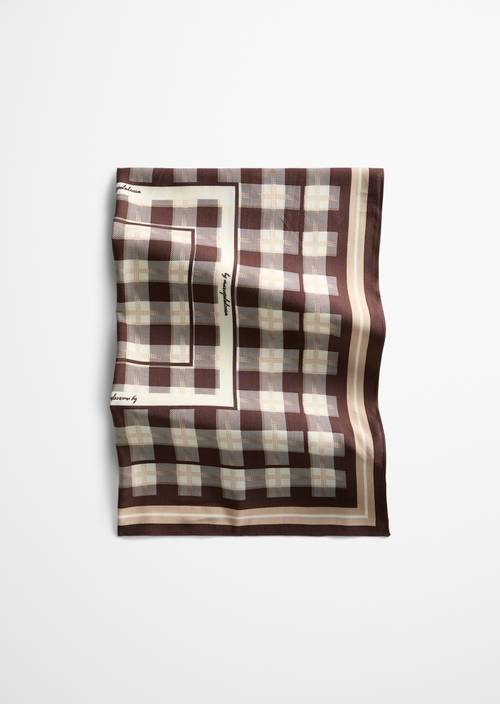 Gemustertes Tuch Dark Brown in Frontalansicht
