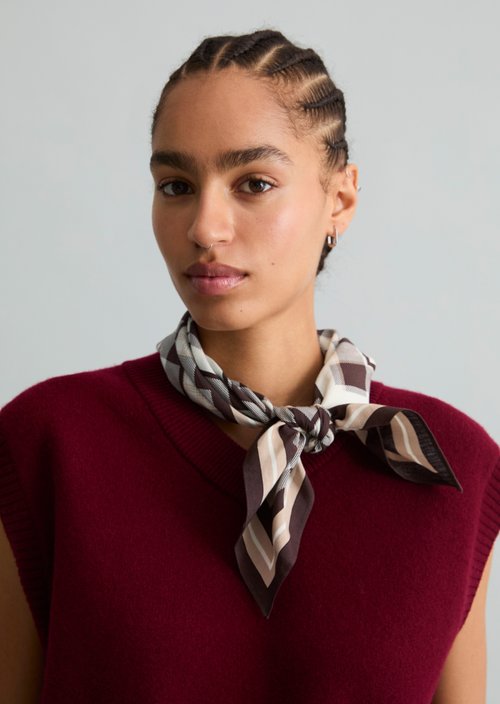 Gemustertes Tuch — Dark Brown