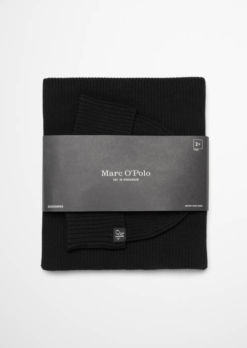 Sada čepice a šála Black - Obrázek produktu 1