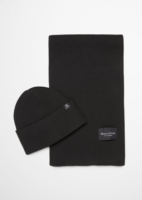 DfC cap & scarf set — Broken Graphite