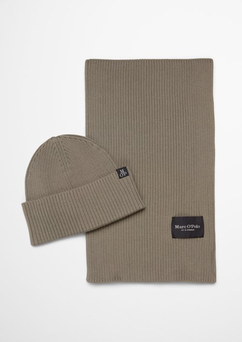 DfC cap & scarf set — Driftwood Haze