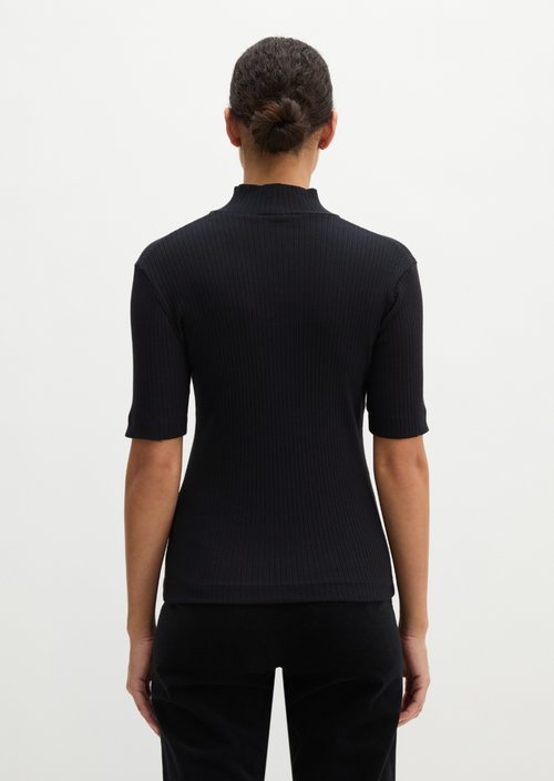 Ribbed jersey T-shirt slim — Martime Blue