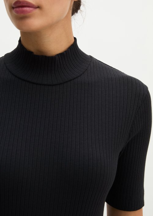 Ribbed jersey T-shirt slim — Martime Blue