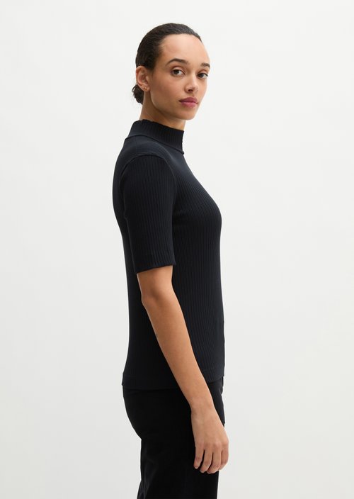 Ribbed jersey T-shirt slim — Martime Blue